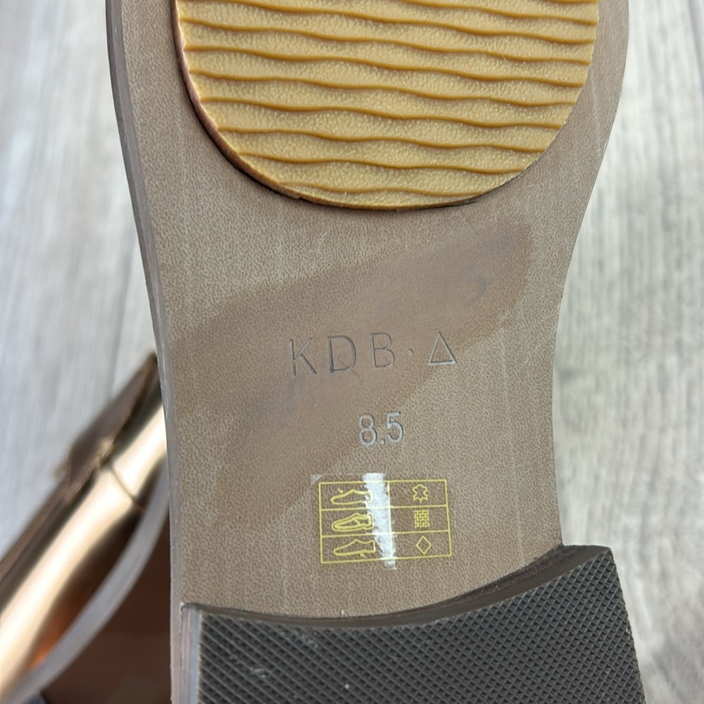 New nwot Kelsi Dagger Lens metallic bronze penny loafers - Picture 12 of 12
